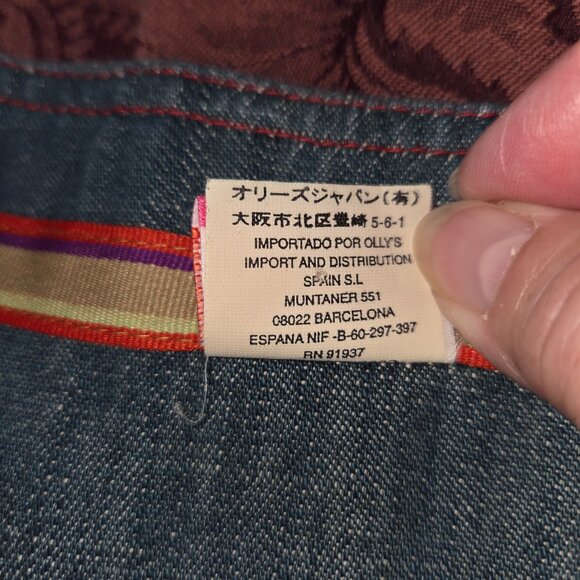 Oilily Denim Embroidered Tulip Skirt Adjustable Waist and Skirt - Picture 7 of 11